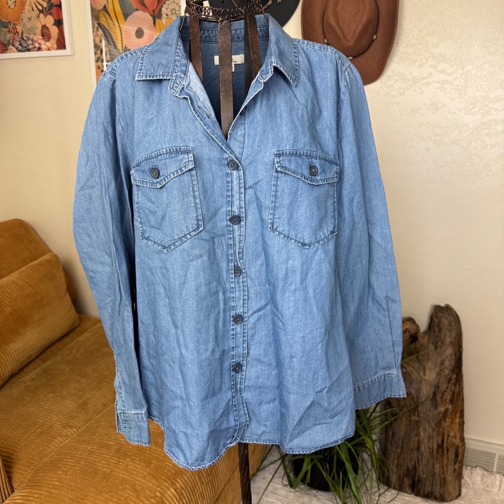 Angels Blue Button Down Shirt